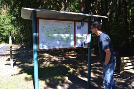 Map of park trails located at the Riverside and Heron Creek Trail Loop trailheads at main parking lot Map of park trails located at the Riverside and Heron Creek Trail Loop trailheads at main parking lot